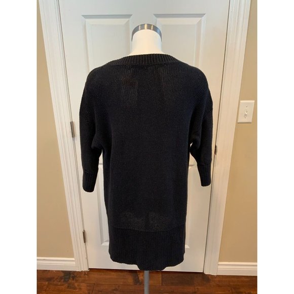 T Alexander Wang Black Boat Neck Sweater W/ Button Shoulder, Size XS - Picture 6 of 7